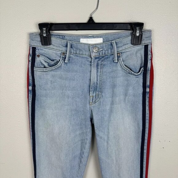 MOTHER Jeans The Insider Crop Step Fray Womens Size 25 Thanks Again Racer - Picture 8 of 9